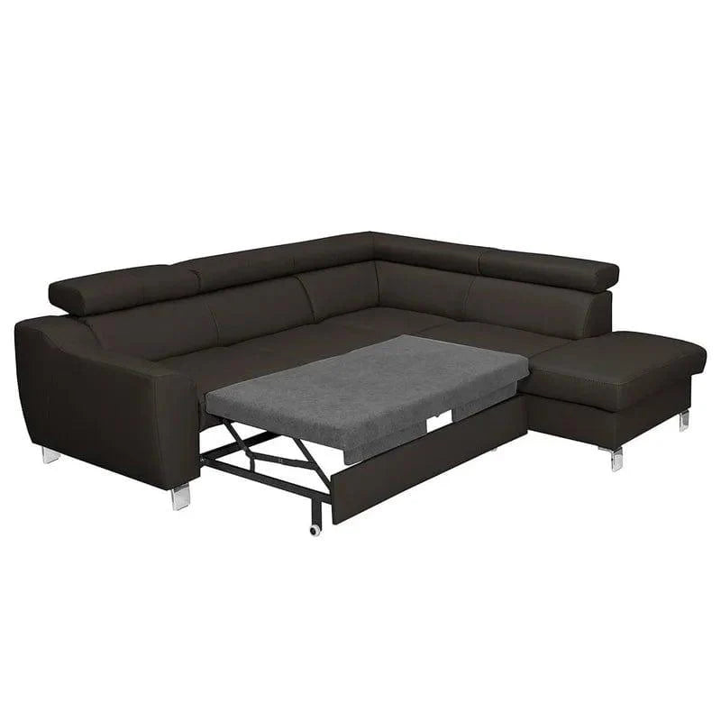 Avaiya Leather Corner Sofa with Ottoman | Classics Comfort