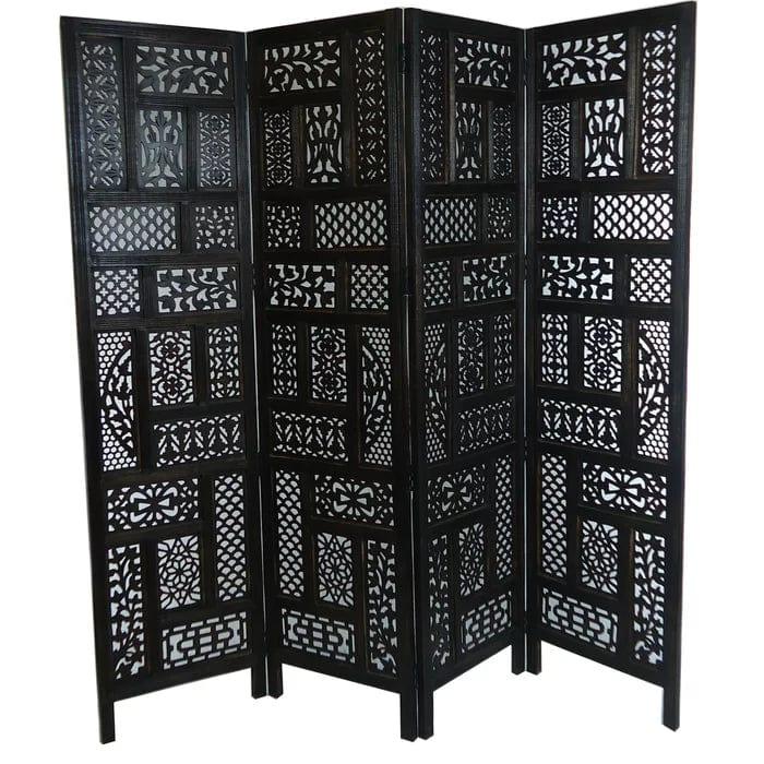 Bracknell 183Cm W x 177Cm H 4 - Panel Folding Room Divider