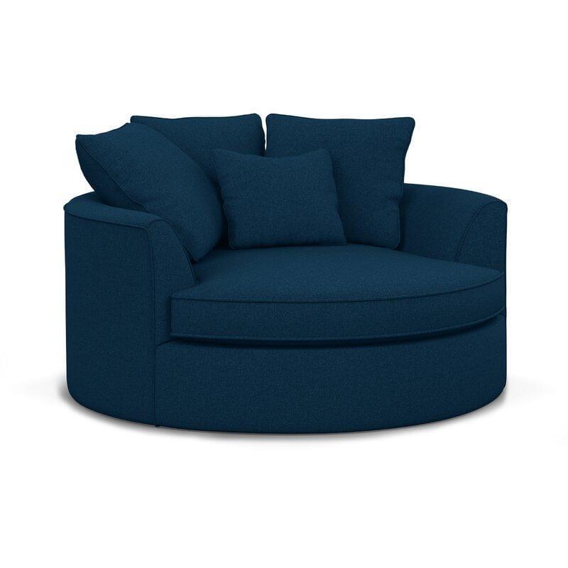 Modern Premium Barrel Shape Sofa Couch for Home & Office Chaise Lounge