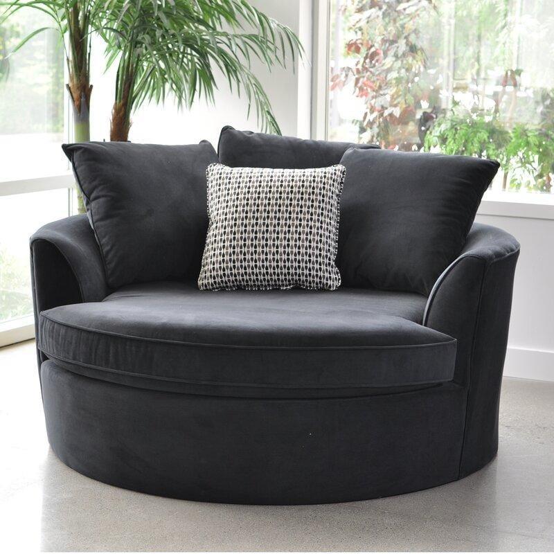 Modern Premium Barrel Shape Sofa Couch for Home & Office Chaise Lounge
