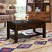 Briggs Coffee Table with Storage drawer in Walnut Finish