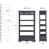 Sheesham Wood Bookshelf (Walnut Finish)