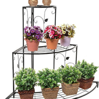 3-Tier Corner Plant Stand - Space-Saving Indoor Planter Shelf for Stylish Home Decor