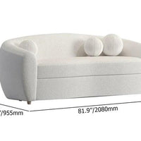 Joel White Teddy Velvet 3 Seaters Curved Sofa for Living Room