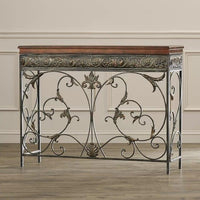 Iron and Wood Console Table