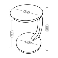C Shaped End Table,Round C Table, Snack Side Table, C Shaped End Table for Sofa and Bed Side, Round Side Tables Living Room & Bedroom