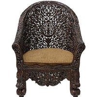 Handicrafts Wooden Hand Carved Royal Chair