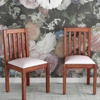 Sheesham Wooden Aptitude Solid Wood Cushioned Dining Chair Set of 2 PCs