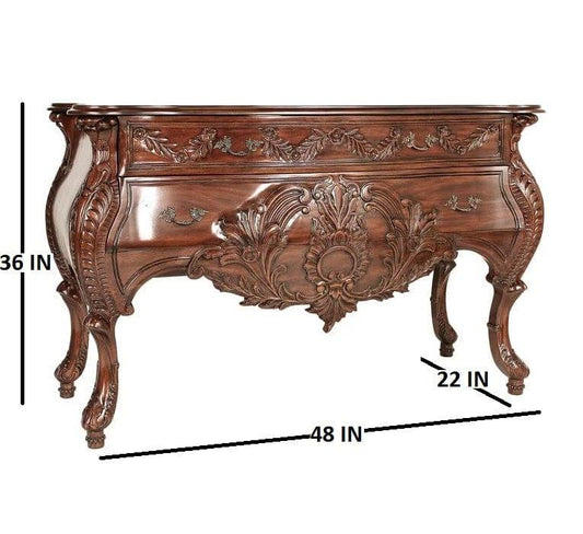 hand carved  Sheesham Wood Console Table