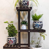 MDF Plant Stand, Medium, Brown,35.6 x 71.1 x 22.9Cms, Engineered Wood