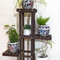 MDF Plant Stand, Medium, Brown,35.6 x 71.1 x 22.9Cms, Engineered Wood