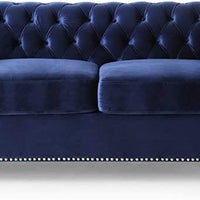 Brinkhaven Tufted Loveseat with Nailhead Trim - Velvet