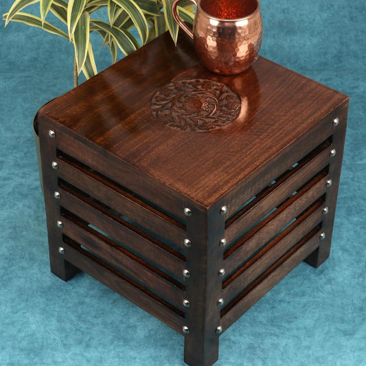 Wooden Beautiful Handmade Stool | Table | for Office | Home Furniture | Outdoor | Décor - Brown