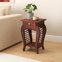 Wooden Hand Carved Side Table