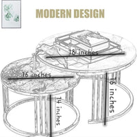 MODERN CENTER NESTING TABLES SET