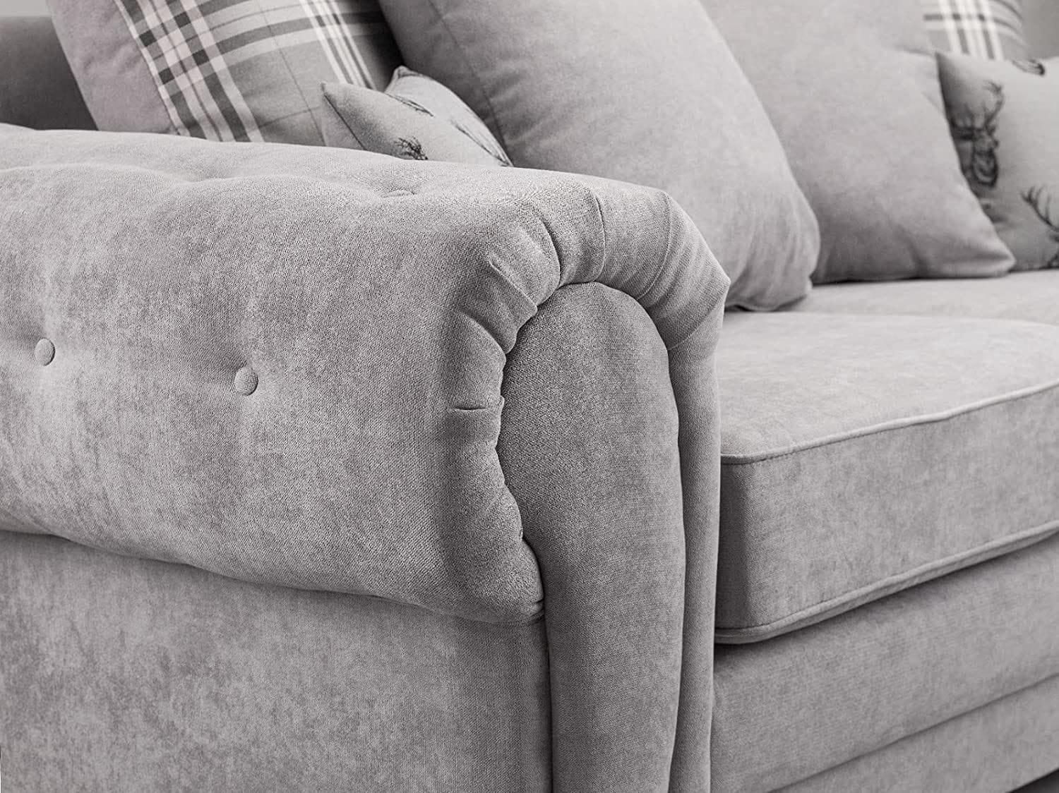 Sofa Verona Fabric Corner Sofa - 2 Seater (Grey,
