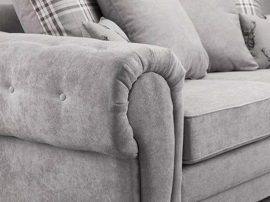 Sofa Verona Fabric Corner Sofa - 2 Seater (Grey,