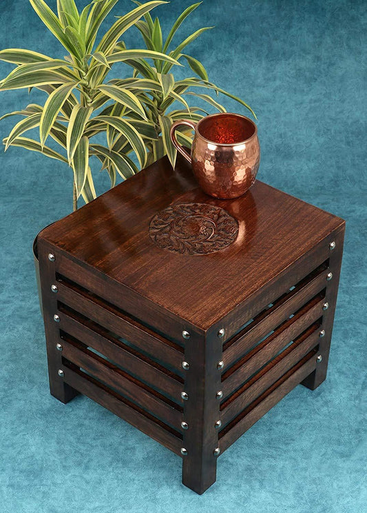 Wooden Beautiful Handmade Stool | Table | for Office | Home Furniture | Outdoor | Décor - Brown