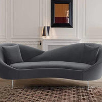 Round Arm Curved Sofa