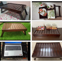Wooden Multipurpose Portable Table Breakfast Tray| Laptop Stand Bed Side Table