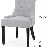Hayden Fabric Dining Chairs, 2-Pcs Set