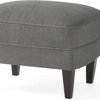 Tafton Fabric Club Chair and Ottoman  Grey