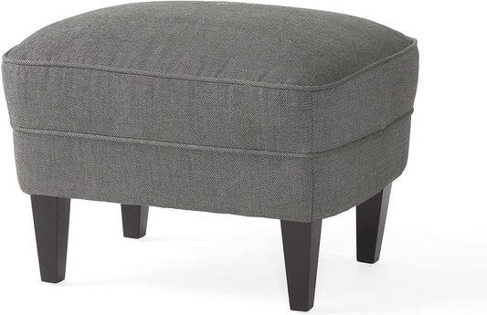 Tafton Fabric Club Chair and Ottoman  Grey