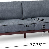Wooden Teak Wood 2 Seater Sofa