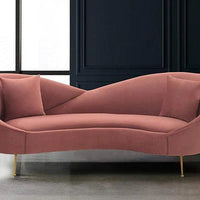 Round Arm Curved Sofa