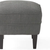 Tafton Fabric Club Chair and Ottoman  Grey