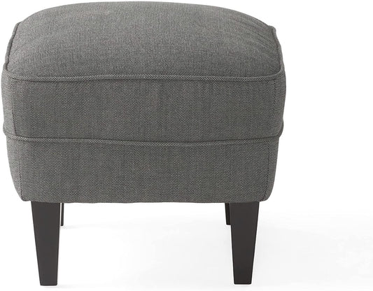 Tafton Fabric Club Chair and Ottoman  Grey