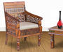 Pure Sheesham Wood Antique Look Seating Chair/Wooden Handmade King of Chair for Living Room