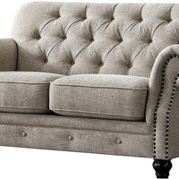 Luxury Chesterfield Chenille Diamond Tufted Living Room Sofa,  Loveseat