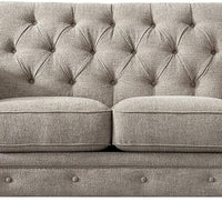Luxury Chesterfield Chenille Diamond Tufted Living Room Sofa,  Loveseat