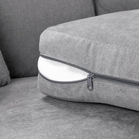 Sofa Verona Fabric Corner Sofa - 2 Seater (Grey,