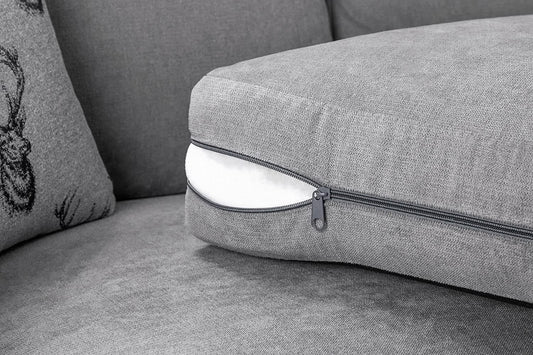 Sofa Verona Fabric Corner Sofa - 2 Seater (Grey,