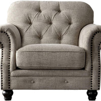 Luxury Chesterfield Chenille Diamond Tufted Living Room Sofa,  Armchair