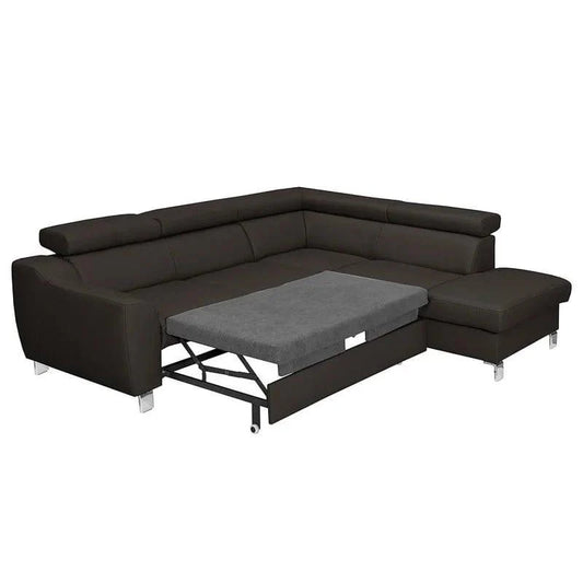Avaiya Leather Corner Sofa with Ottoman | Classics Comfort