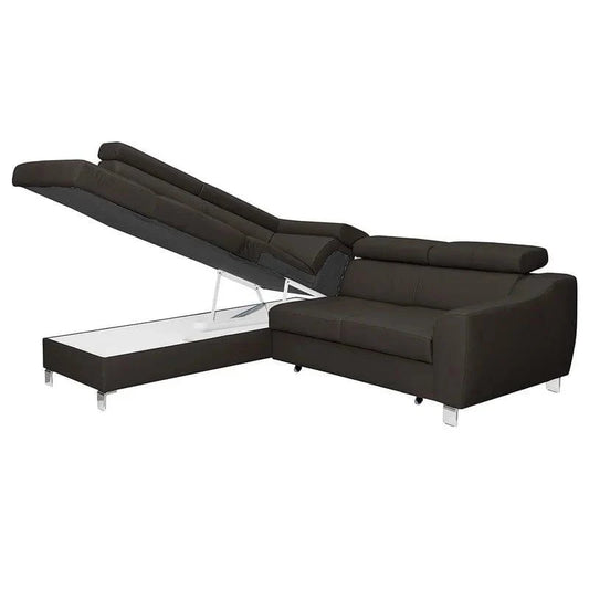 Avaiya Leather Corner Sofa with Ottoman | Classics Comfort
