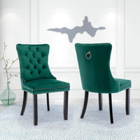 Rosdorf Park Aymie Tufted Upholstered Chair  (  SET OF 2  )