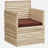 Eucalyptus Wood 1 Seater Sofa In Natural Finish