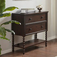 Beckett Solid Wood 2-Drawer Accent Chestv