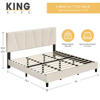 Bed Frame With Headboard Adjustable, Velvet Upholstered Platform Bed With Headboard