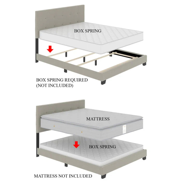 Bralee Upholstered Wingback Bed