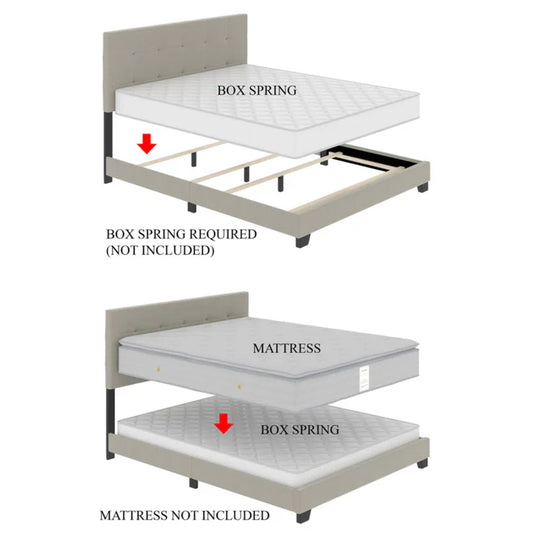 Bralee Upholstered Wingback Bed
