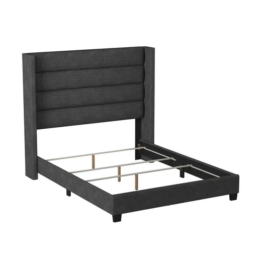 Brantley Tufted Wingback Upholstered Bed Frame