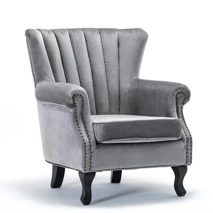 Cadsden  Wide Tufted Velvet Wingback Chair