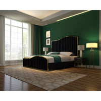 Callisburg Upholstered Bed Frame with Harp Headboard & Footboard