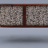 Sheesham Wood 2 Seater Sofa In Scratch Resistant Honey Oak Finish in Multicolor