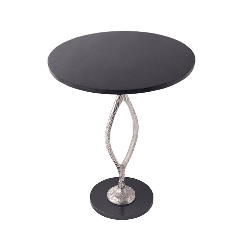 Round Black Marble Table